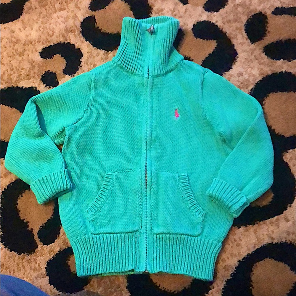 Ralph Lauren Green Sweater (Girls/4)☘️